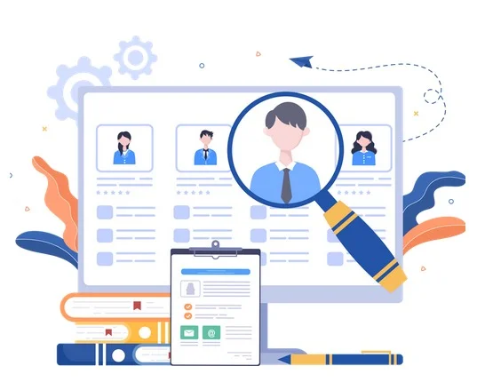 Recruitment and hiring illustration