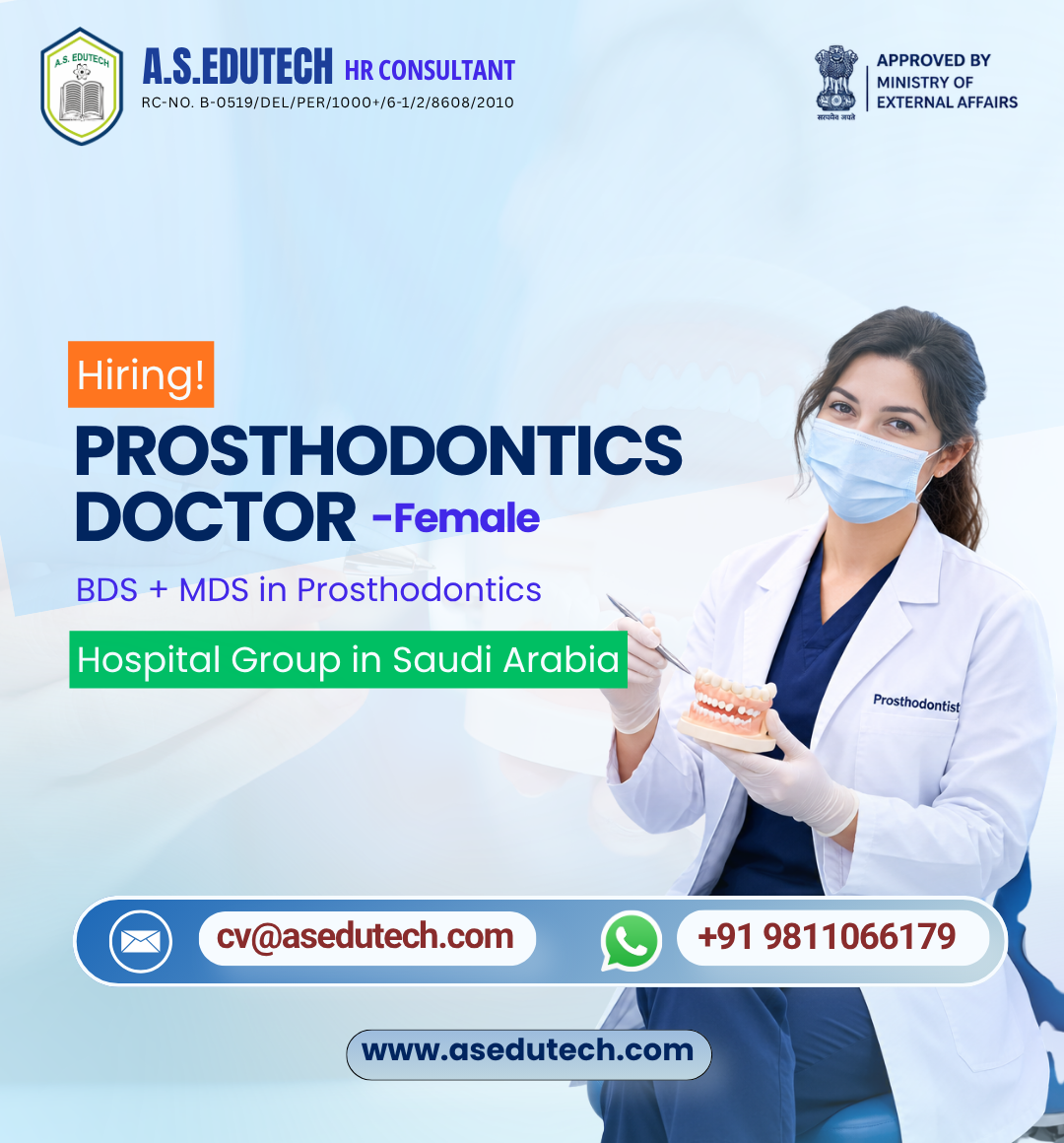 Opening for Prosthodontics for KSA